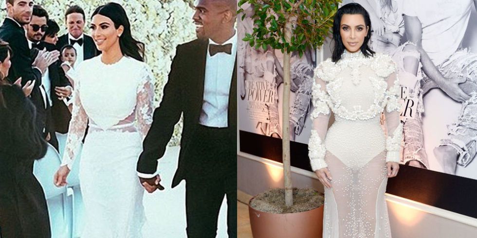 Kim Kardashian Wears Pearl Givenchy Dress